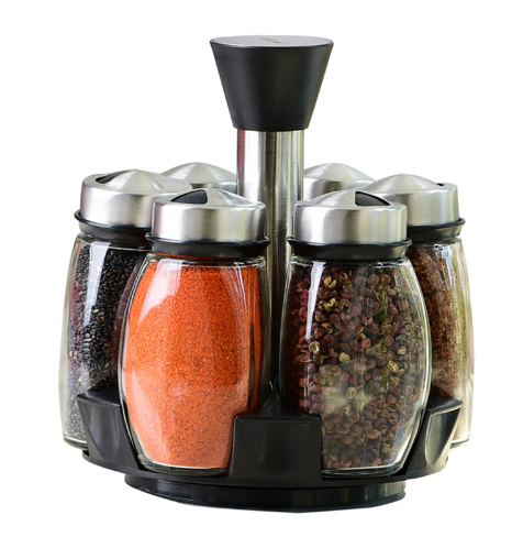7-Piece Glass Spice Rack Set